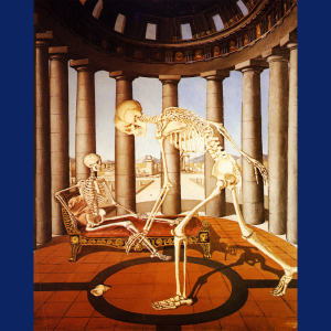 O esqueleto tem a concha - Paul Delvaux